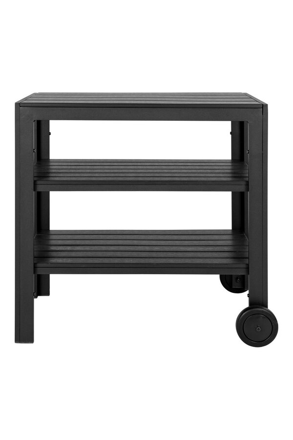 Taormina Teewagen – Teewagen, Aluminium/nicht Holz, schwarz, 3 Regalböden