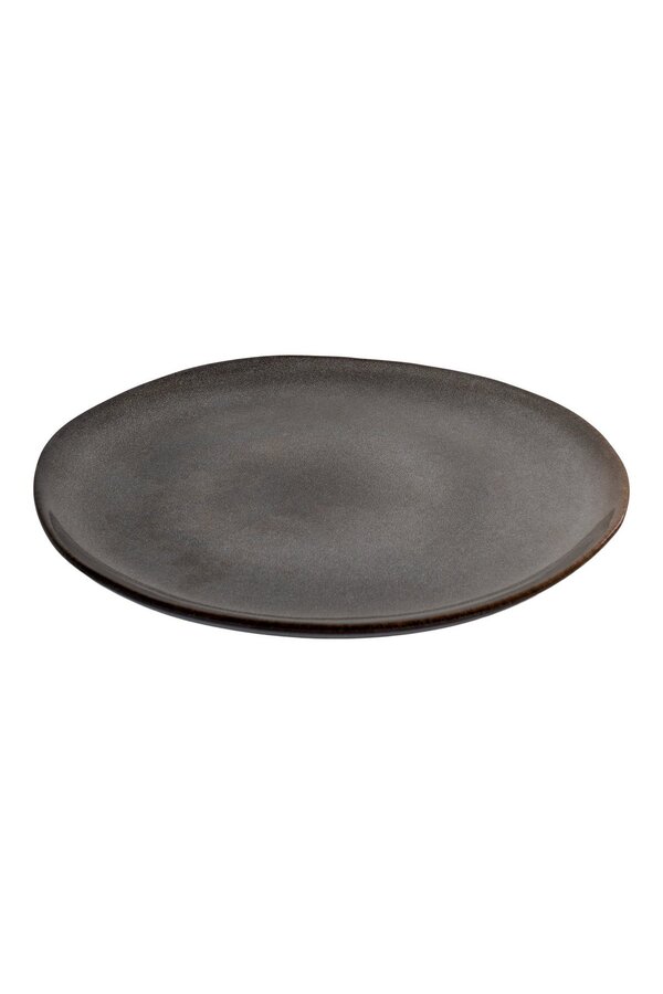 Selma Dinner Plate - Dinerbord, keramiek, grijs/bruin, ø27cm, set van 4