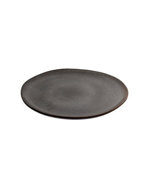 Selma Lunch Plate - Lunchbord, keramiek, grijs/bruin, ø21 cm, set van 4