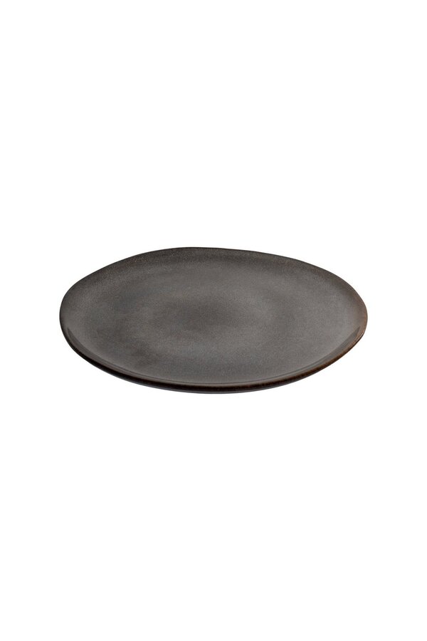 Selma Lunch Plate - Lunchbord, keramiek, grijs/bruin, ø21 cm, set van 4