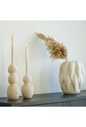 Kaarsenhouder - Kaarsenhouder, cement, naturel, set van 2