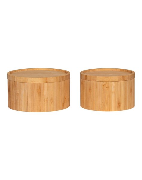Chefalu Opbergdoos - Opbergdoos, bamboe, naturel, set van 2