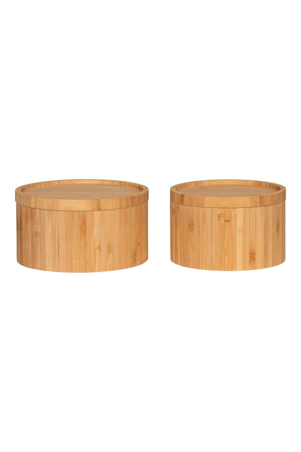 Chefalu Opbergdoos - Opbergdoos, bamboe, naturel, set van 2