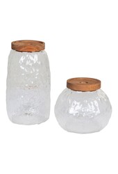 Taipei Vorratsglas – Vorratsglas, Glas/Akazie, 2er-Set