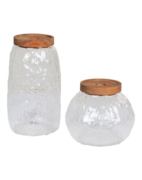 Taipei Vorratsglas – Vorratsglas, Glas/Akazie, 2er-Set