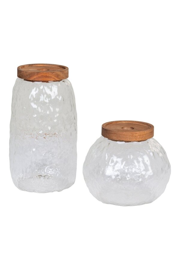 Taipei Vorratsglas – Vorratsglas, Glas/Akazie, 2er-Set