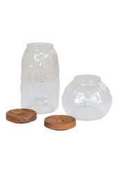 Taipei Vorratsglas – Vorratsglas, Glas/Akazie, 2er-Set