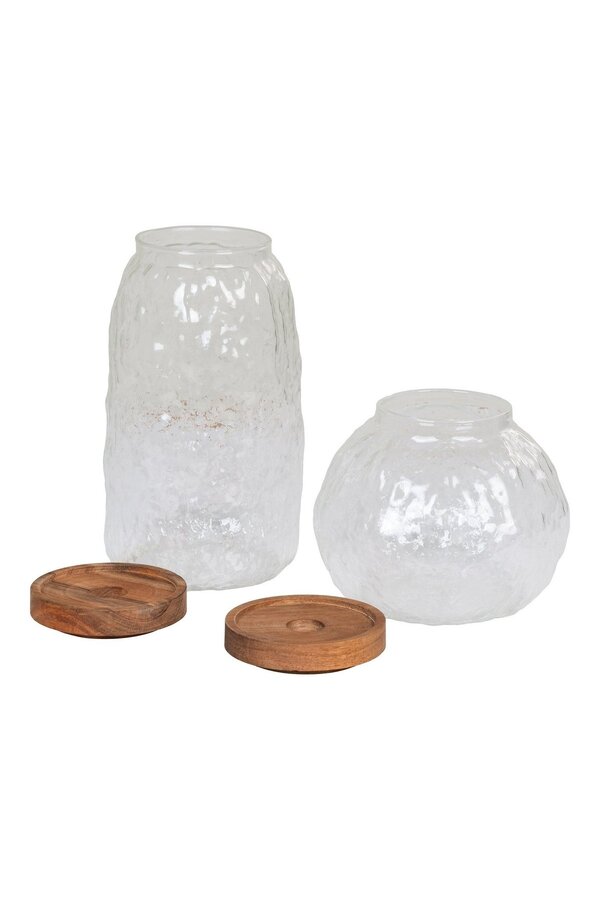 Taipei Vorratsglas – Vorratsglas, Glas/Akazie, 2er-Set