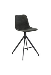 Monaco Counter Chair – Grau, Mikrofaser/Stahl, 51 x 44 x 96 cm – 2er-Set