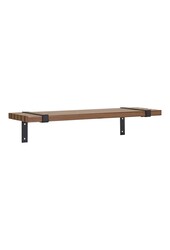 Luxor Wandregal – Natur/Schwarz, MDF/Eschenholzfurnier/Metall, 50 x 15 x 10 cm