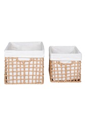 Bustelo Basket – Korb, Papier, naturfarben, 2er-Set