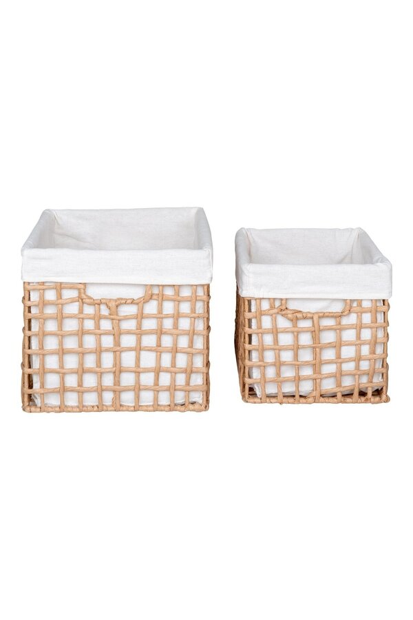Bustelo Basket – Korb, Papier, naturfarben, 2er-Set
