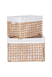 Bustelo Basket – Korb, Papier, naturfarben, 2er-Set