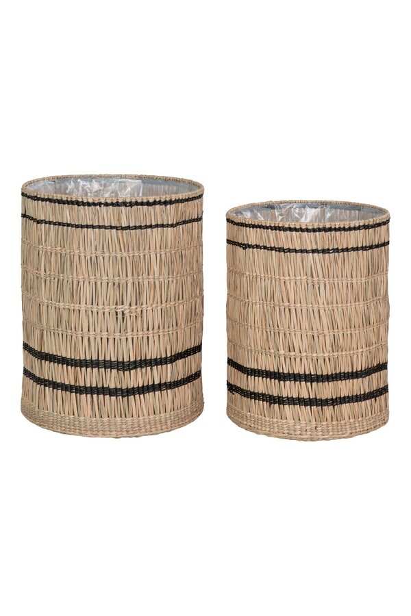 Vinh Planter – Pflanzgefäß, Seegras, rund, naturfarben, 2er-Set