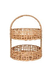 Anadia Tray – Tablett, Papier, naturfarben, ø29x39 cm