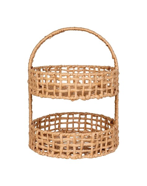 Anadia Tray – Tablett, Papier, naturfarben, ø29x39 cm