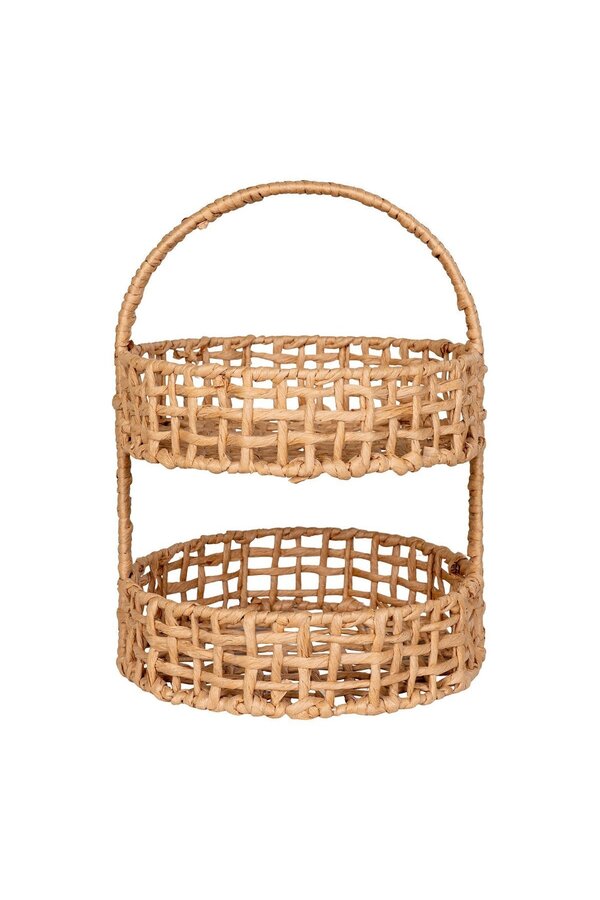 Anadia Tray – Tablett, Papier, naturfarben, ø29x39 cm