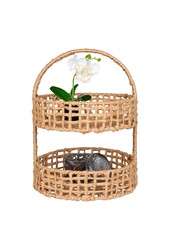 Anadia Tray – Tablett, Papier, naturfarben, ø29x39 cm