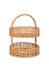 Anadia Tray – Tablett, Papier, naturfarben, ø29x39 cm