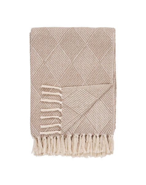 Bursa Plaid - Taupe/Beige, Baumwolle, Polyester, 130 x 180 cm