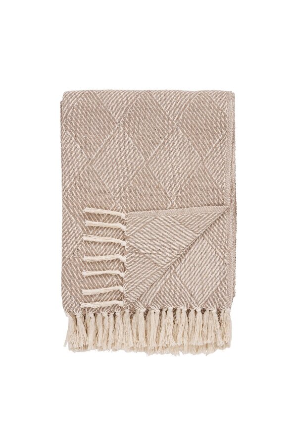 Bursa Plaid - Taupe/Beige, Baumwolle, Polyester, 130 x 180 cm