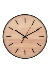 Camden Wanduhr – Schwarz/Natur, Glas, Kunststoff, Ø 35 cm