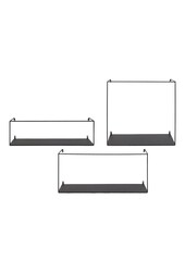 Ulmo Wandregal – Schwarz, Stahl – 3er-Set