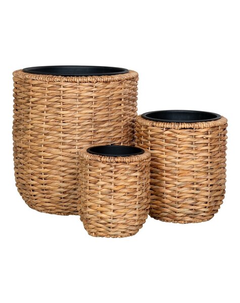 Hanoi Pflanzgefäße – Wasserhyazinthe, natur – 3er-Set
