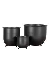 Nova Blumentöpfe – Schwarz, Metall – 3er-Set