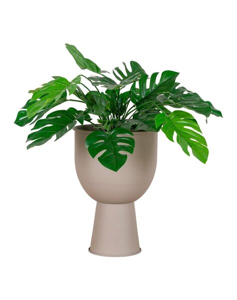 Amalfi Blumentopf – Sand, Stahl, Ø 19 x 27 cm