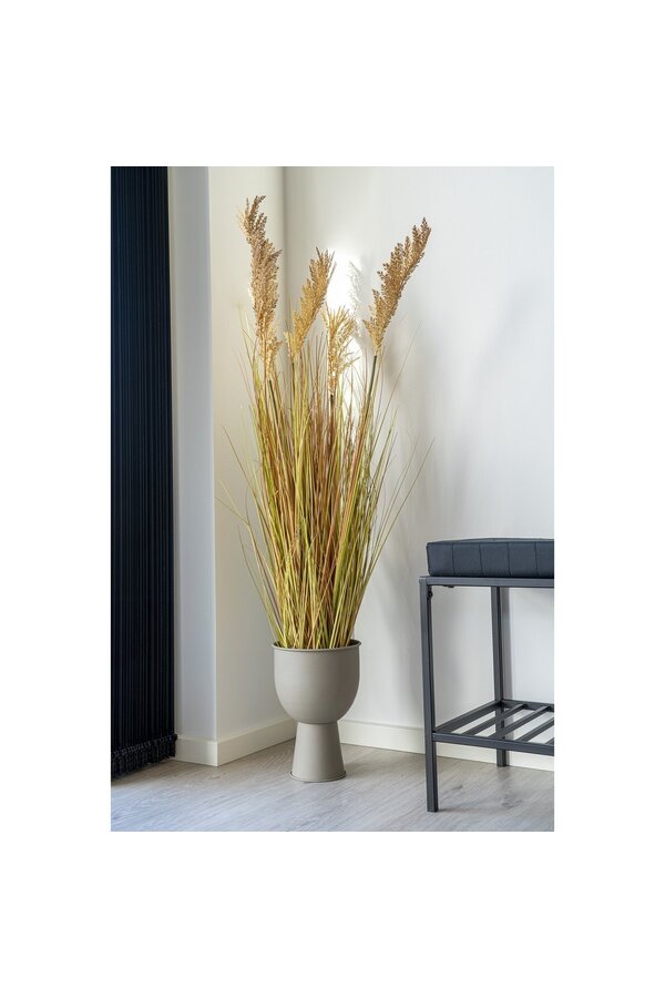 Amalfi Blumentopf – Sand, Stahl, Ø 19 x 27 cm