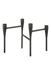 Kerzenhalter – Stahl, Schwarz – 15 x 28 x 21 cm