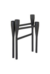 Kerzenhalter – Stahl, Schwarz – 15 x 28 x 21 cm