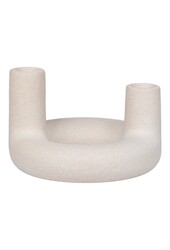 Kerzenhalter – Keramik, Beige – Ø 13 x 8,5 cm