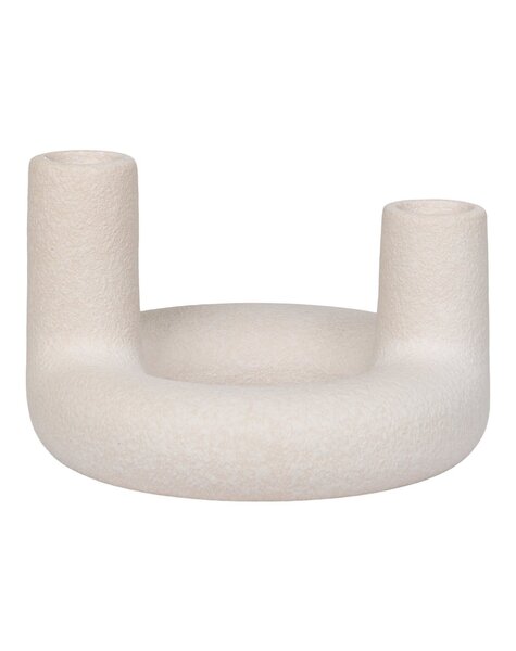 Kerzenhalter – Keramik, Beige – Ø 13 x 8,5 cm