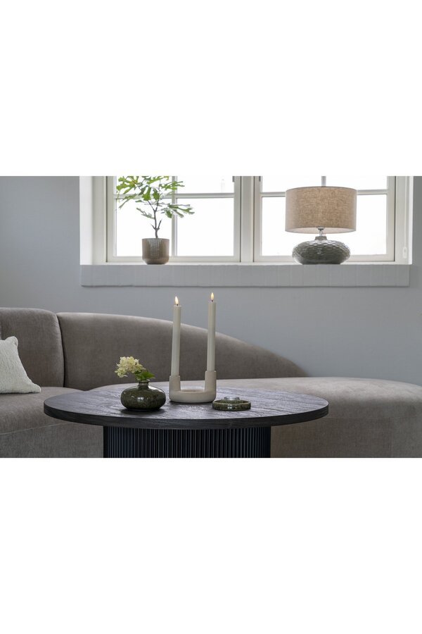 Kerzenhalter – Keramik, Beige – Ø 13 x 8,5 cm
