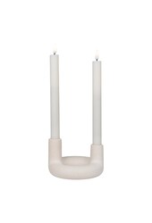 Kerzenhalter – Keramik, Beige – Ø 13 x 8,5 cm