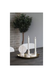 Kerzenhalter – Keramik, Beige – Ø 13 x 8,5 cm