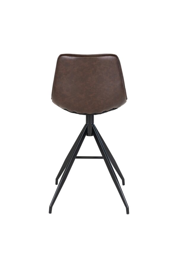 Monaco Counter Chair – Braun, PU/Stahl, 51 x 44 x 96 cm – 2er-Set