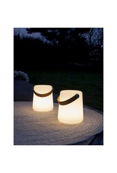 Bristol LED-Lampe – Weiß, PP, 17 x 17 x 21 cm, wiederaufladbar