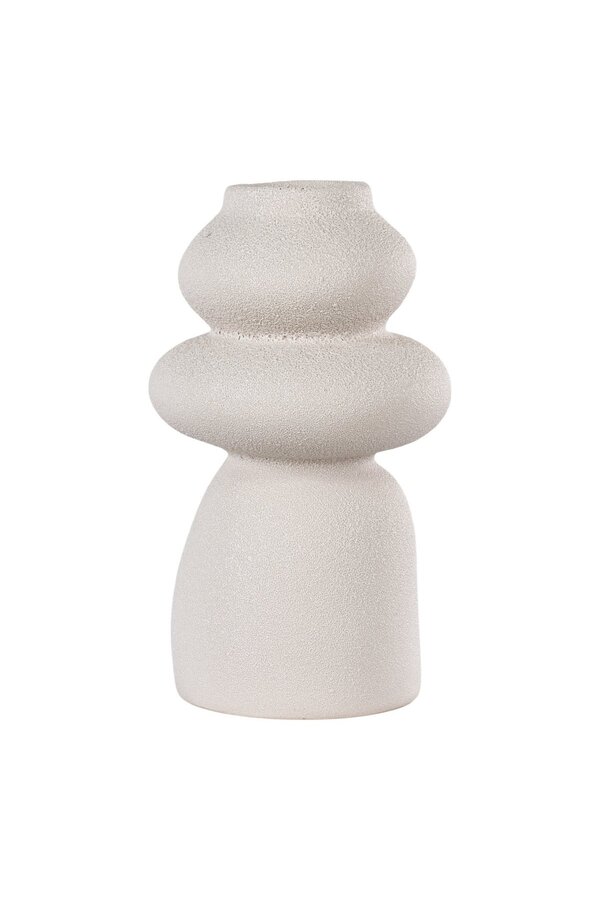 Vase – Beige, Steingut, Ø 14,5 x 26,5 cm