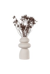 Vase – Beige, Steingut, Ø 14,5 x 26,5 cm