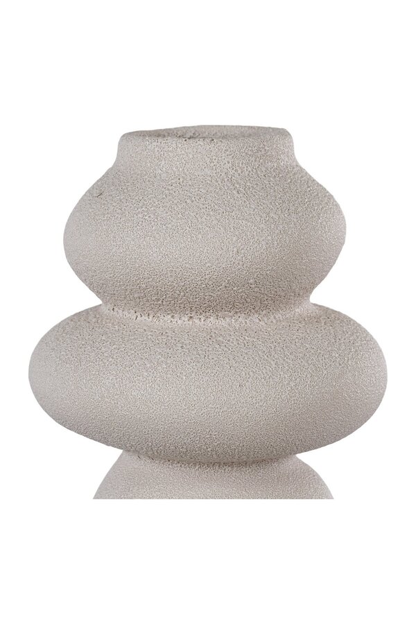 Vase – Beige, Steingut, Ø 14,5 x 26,5 cm