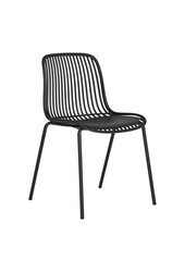 Branson Gartenstuhl – Schwarz, stapelbar, 55 x 46,5 x 82 cm – 4er-Set