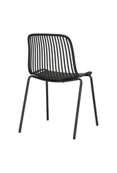 Branson Gartenstuhl – Schwarz, stapelbar, 55 x 46,5 x 82 cm – 4er-Set
