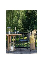 Branson Gartenstuhl – Schwarz, stapelbar, 55 x 46,5 x 82 cm – 4er-Set