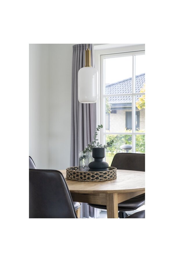 Nerja Tablett – Seegras, Schwarz/Natur – Ø 38 cm