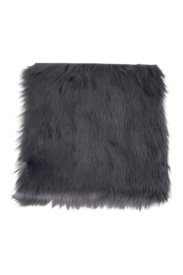Sitzfläche aus Kunstleder – Grau, Polyester, 40 x 40 x 6,5 cm