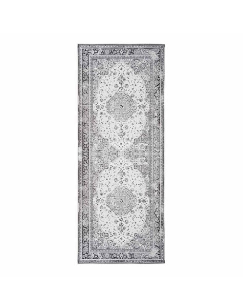 Havana Läufer – Chenille-Polyester, Schwarz/Weiß – 80 x 200 cm