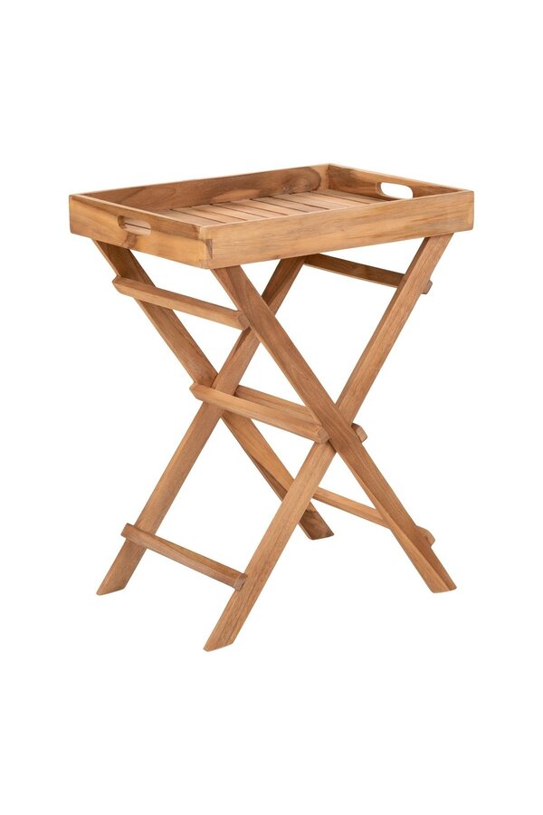 Ronda Tabletttisch – Natur, Teak, 29 x 39 x 49,5 cm